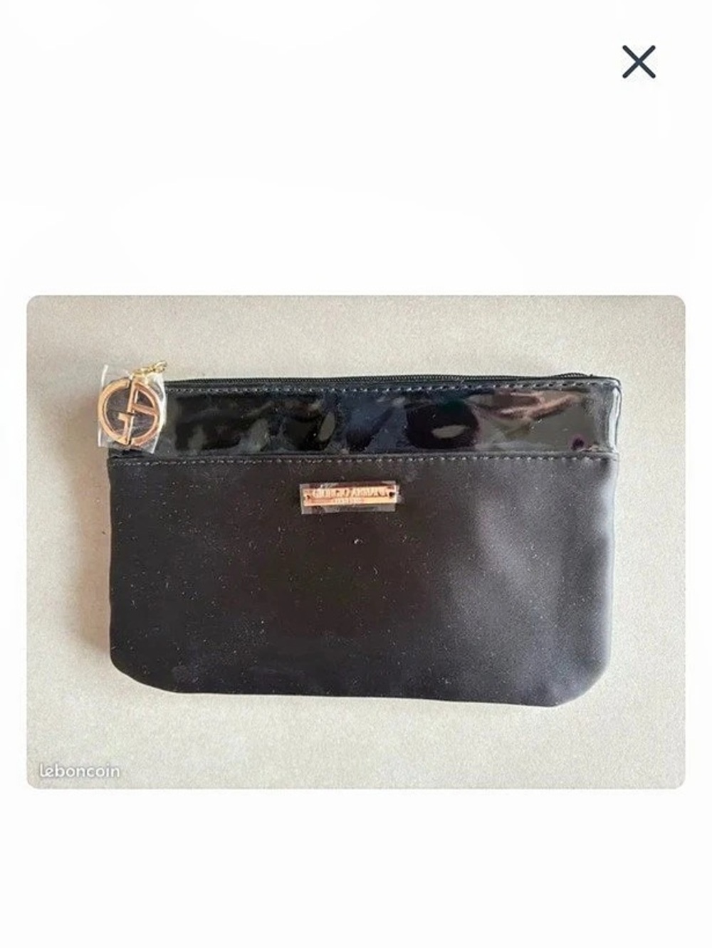 GWP: Giorgio Armani Parfums Small Black Cosmetic Pouch or Coin Holder NWOT